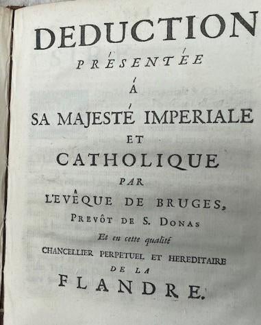 Deduction Bisschop Brugge 1729, Antiquités & Art, Enlèvement ou Envoi,  Henricus Josephus van Susteren