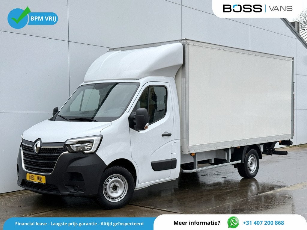 Renault Master 2.3 DCI 145PK Laadklep Bakwagen LED Airco Cru, Auto's, Gebruikt, Zwart, 4 cilinders, Renault