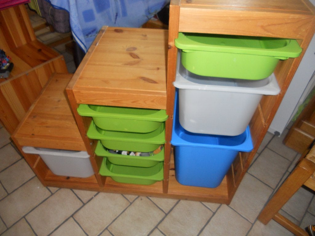 MEUBLE TROFAST AVEC BACS, Enlèvement, Utilisé