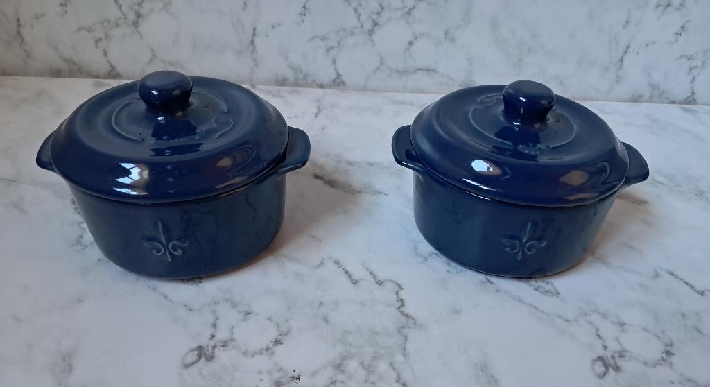 2 mini kookpannetjes Cocotte keramiek Fontignac-nieuw, Enlèvement, Neuf, Autres matériaux, Casserole, Bidon ou Boîte
