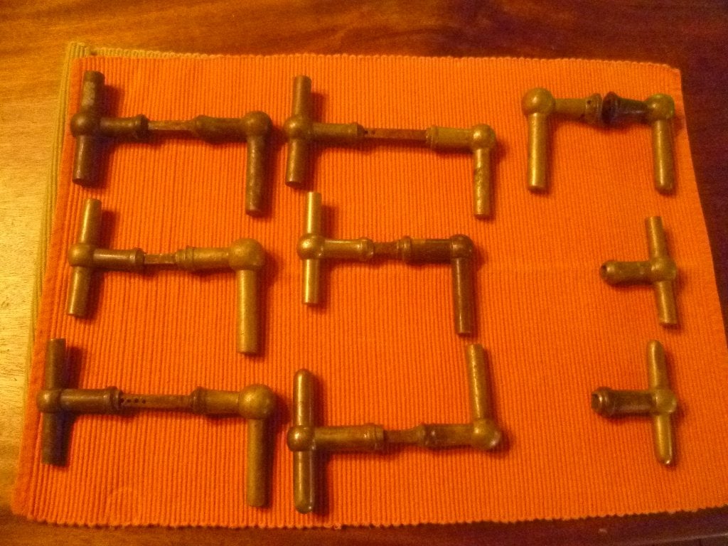 vintage koperen deurkrukken, Doe-het-zelf en Bouw, Hang- en Sluitwerk, Ophalen