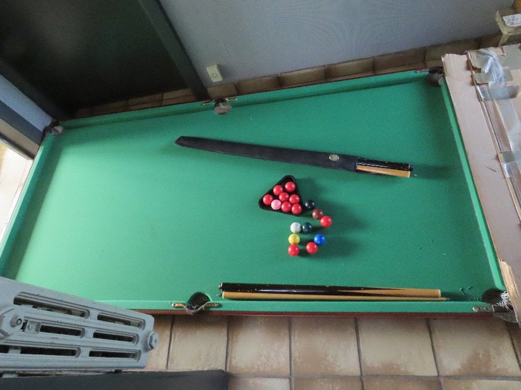 Opvouwbaar snooker biljard of pool tafel, Sport en Fitness, Biljarten en Poolen, Ophalen, Gebruikt, Snookertafel