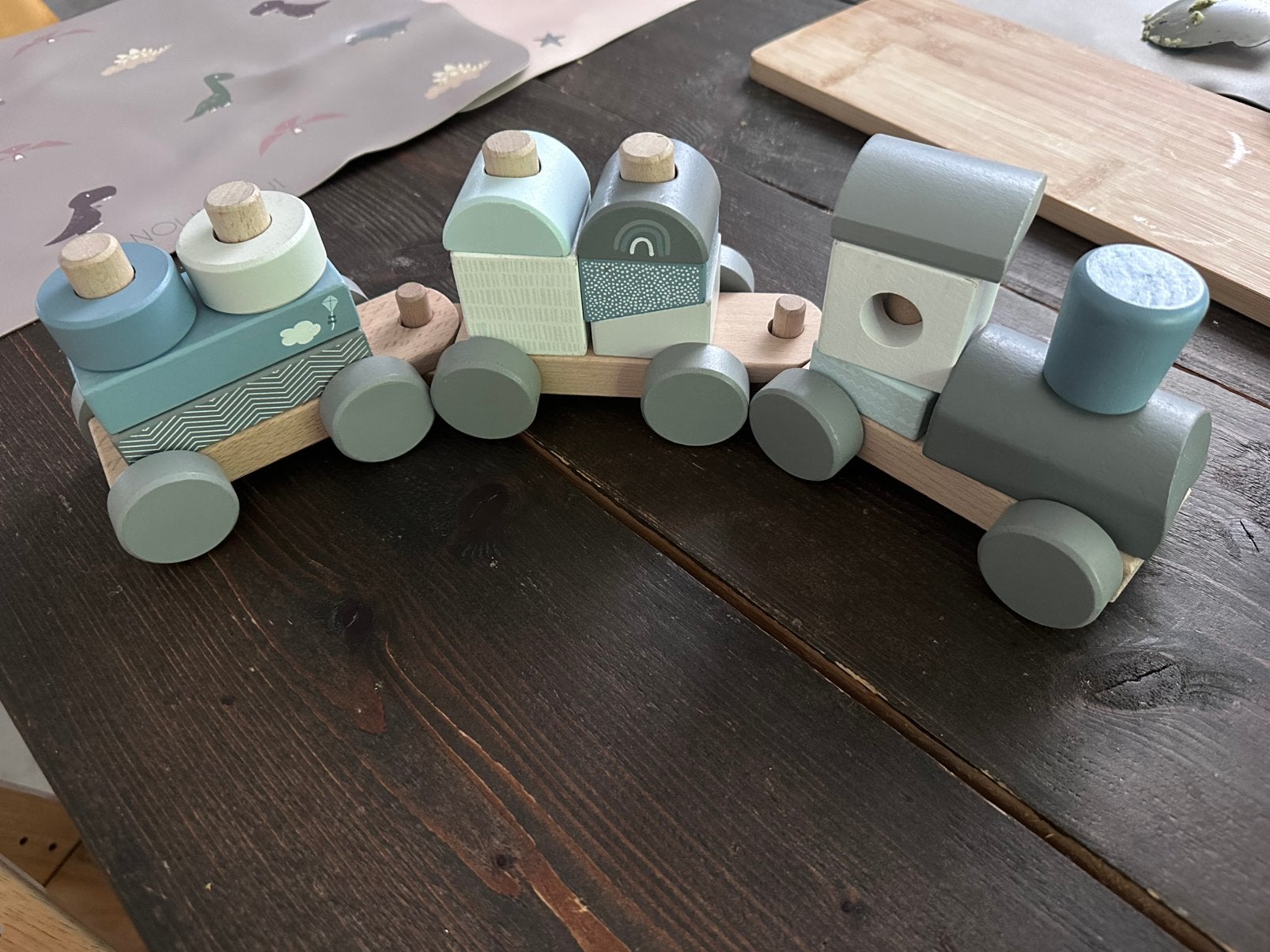 Houten trein label label, Kinderen en Baby's, Speelgoed | Houten speelgoed, Ophalen, Zo goed als nieuw