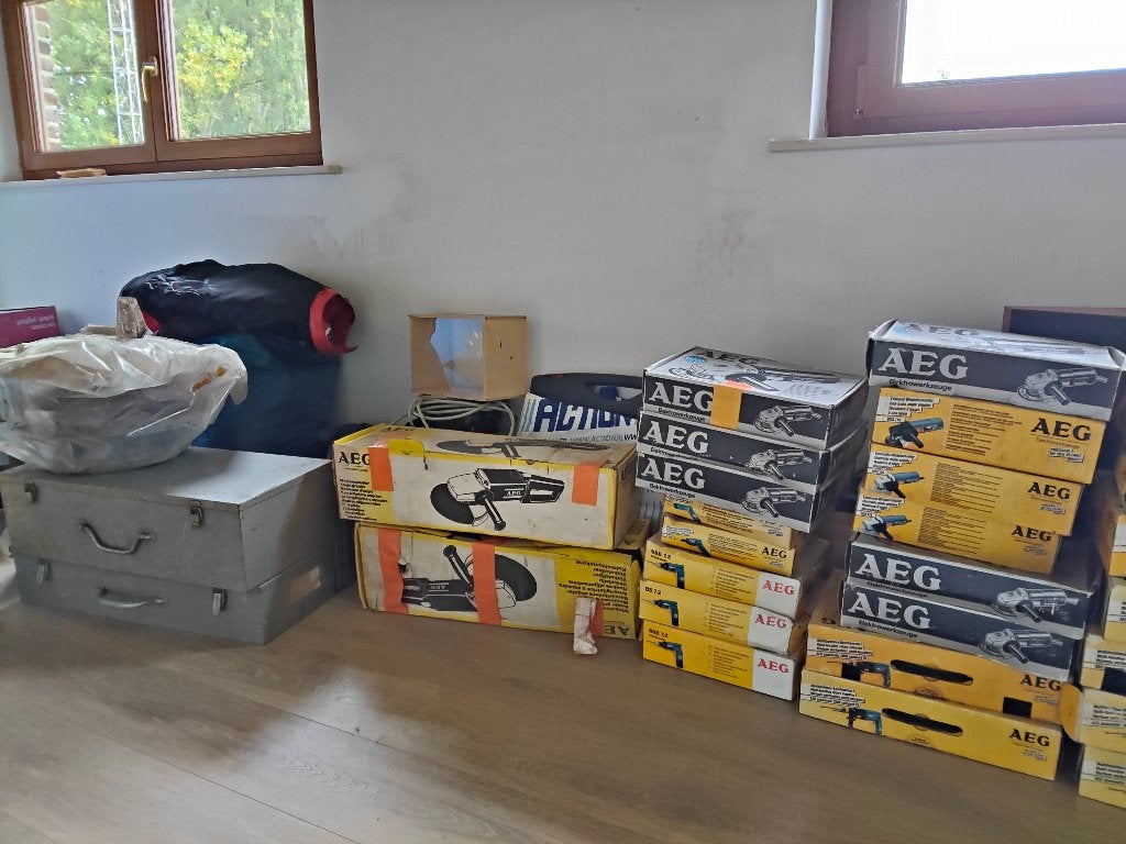 Partij elektrische gereedschappen in doos,nooit gebruikt, Ophalen, Nieuw