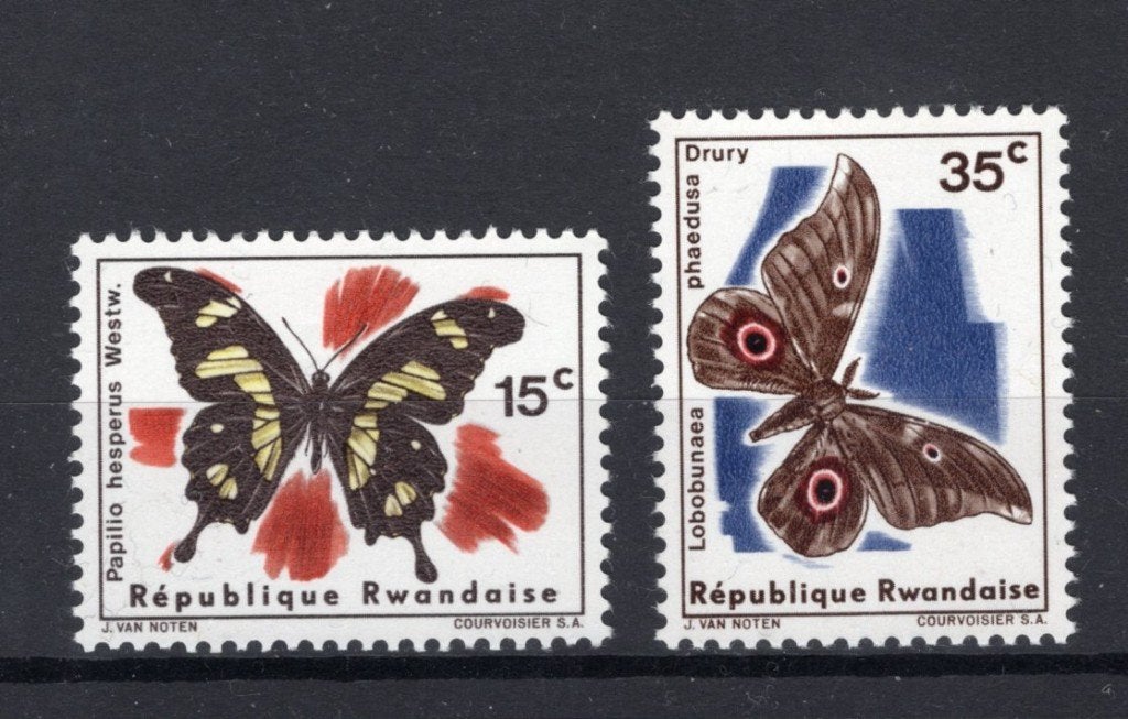 RWANDA 138/139 MNH 1966, Timbres & Monnaies, Envoi, Neuf