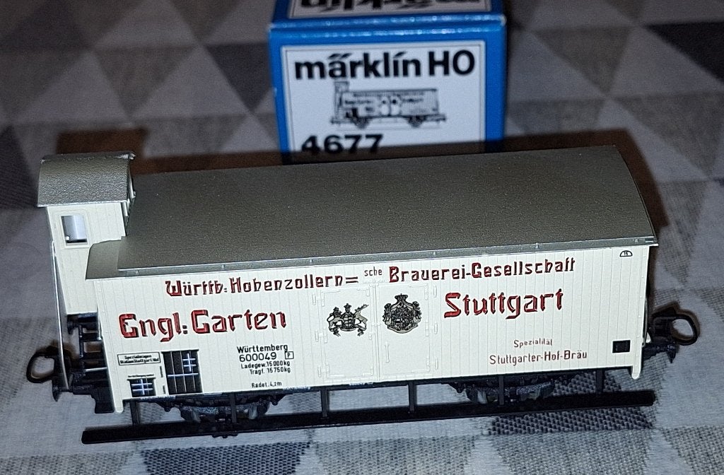 Märklin HO 4677 wagon "Engl. Garten Stuttgart” K.W.St.E., Ophalen of Verzenden, Zo goed als nieuw, Wagon, Märklin