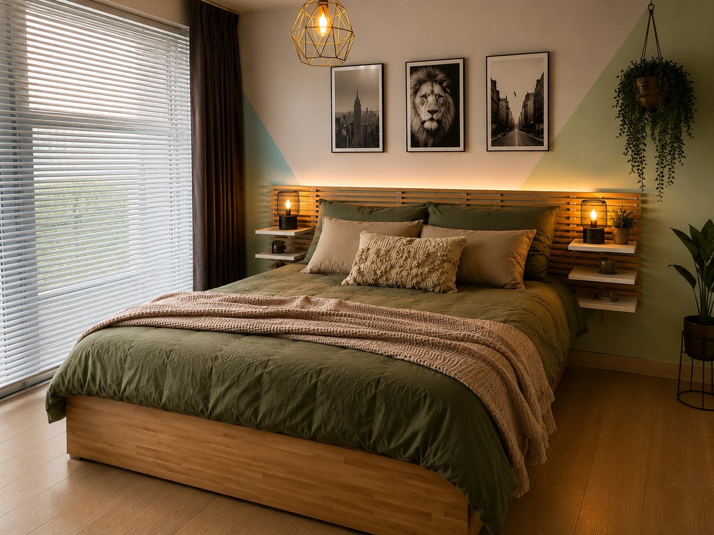 IKEA bed 160 x 200 cm met hoofdbord & nachttafeltjes, Ophalen of Verzenden, Zo goed als nieuw, Tweepersoons, Scandinavisch