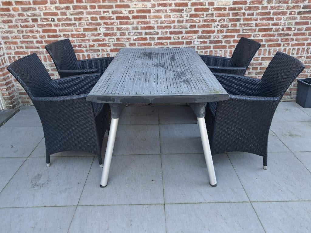 4 tuinstoelen Brandon + gratis tuintafel, Enlèvement