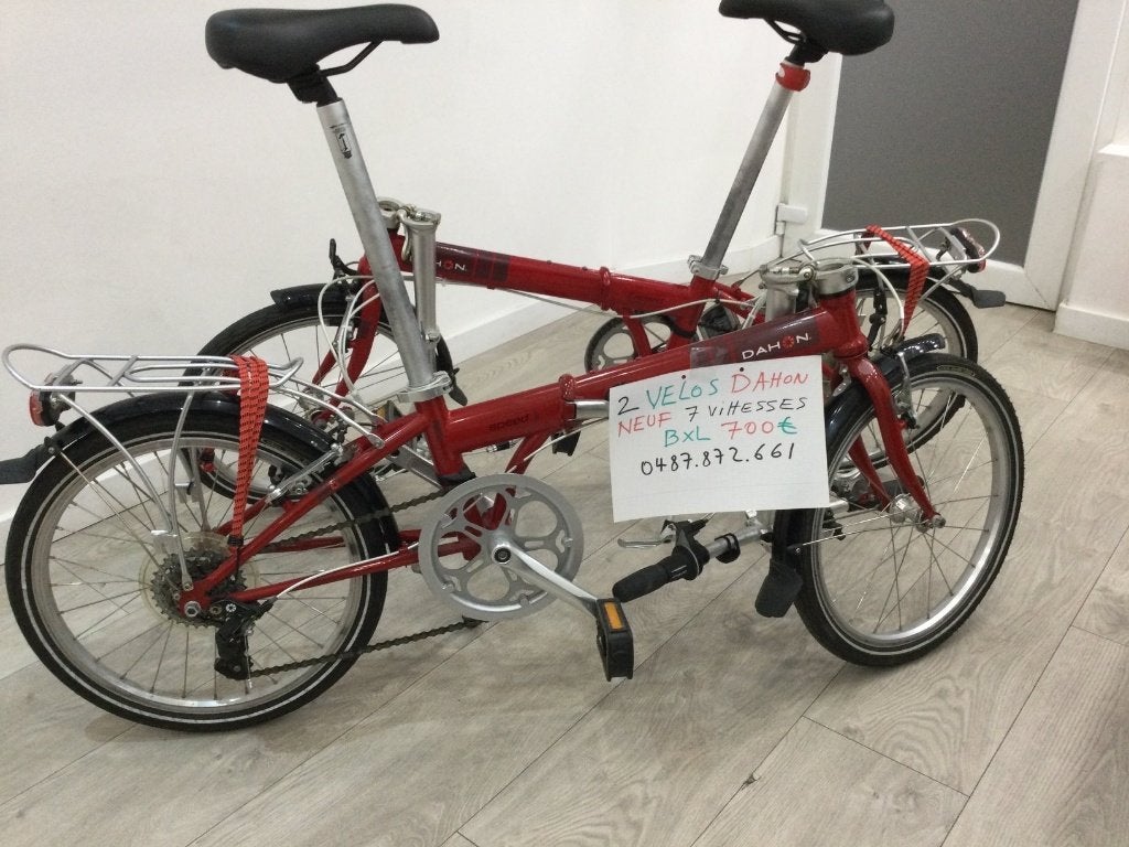 2 velos Dahon Neuf a Bxl, Vitesses, Frein sur jante, Comme neuf, Enlèvement