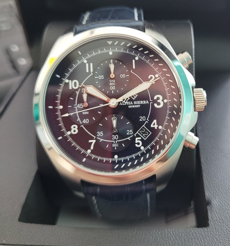 Nieuwe Alpha Sierra Hornet Seiko Sport horloge t.w.v € 399, Ophalen of Verzenden, Waterdicht, Nieuw, Blauw