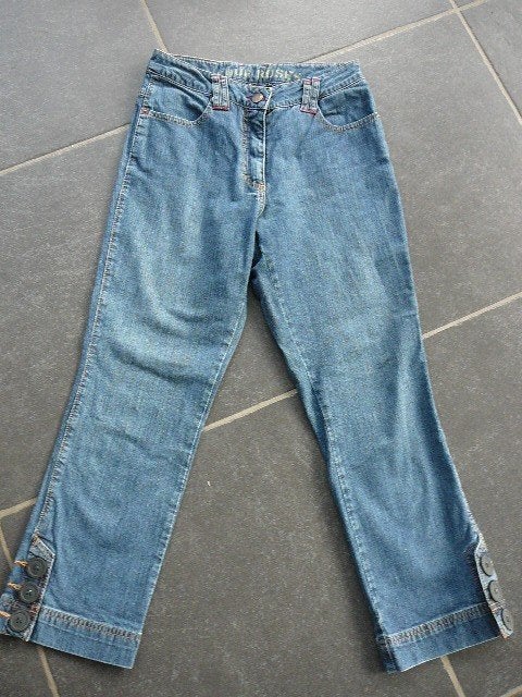 blauwe jeansbroek van het merk Four Roses, Kleding | Dames, Spijkerbroeken en Jeans, Blauw, Ophalen of Verzenden, W27 (confectie 34) of kleiner