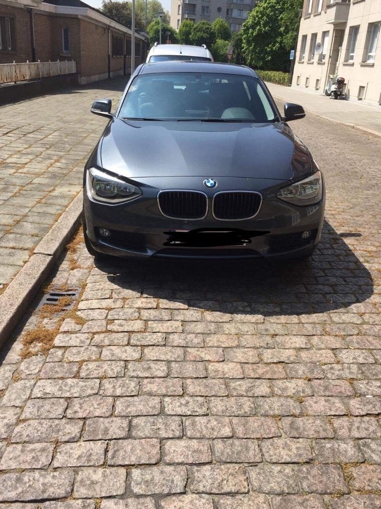 Grijze 1 serie 114d, Auto's, BMW, Euro 5, Zwart, Leder, 5 deurs