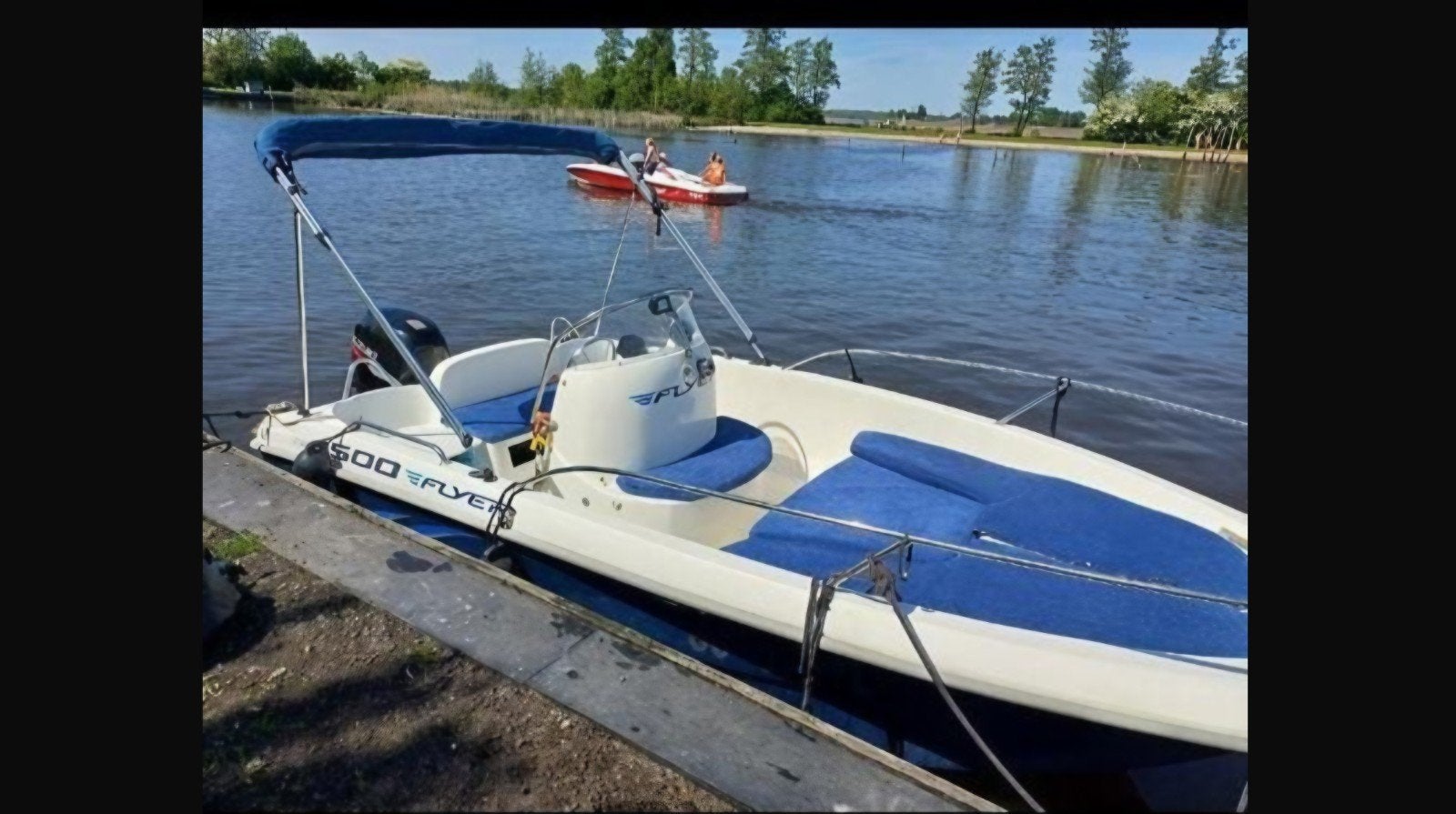 benatau flyer 500 met suzuki df 90 pk, Watersport en Boten, Ophalen, Trailer