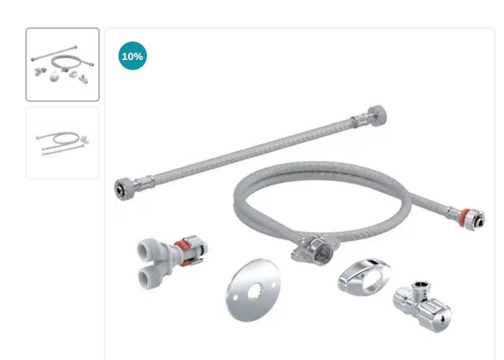 Geberit aansluitset 249.801.00.1, Ophalen of Verzenden, Nieuw, Inox, Toilet