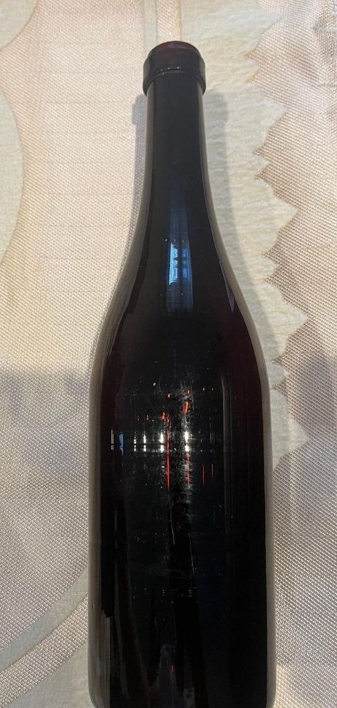 Bouteille ancienne en verre ambré des années 1860, Enlèvement ou Envoi