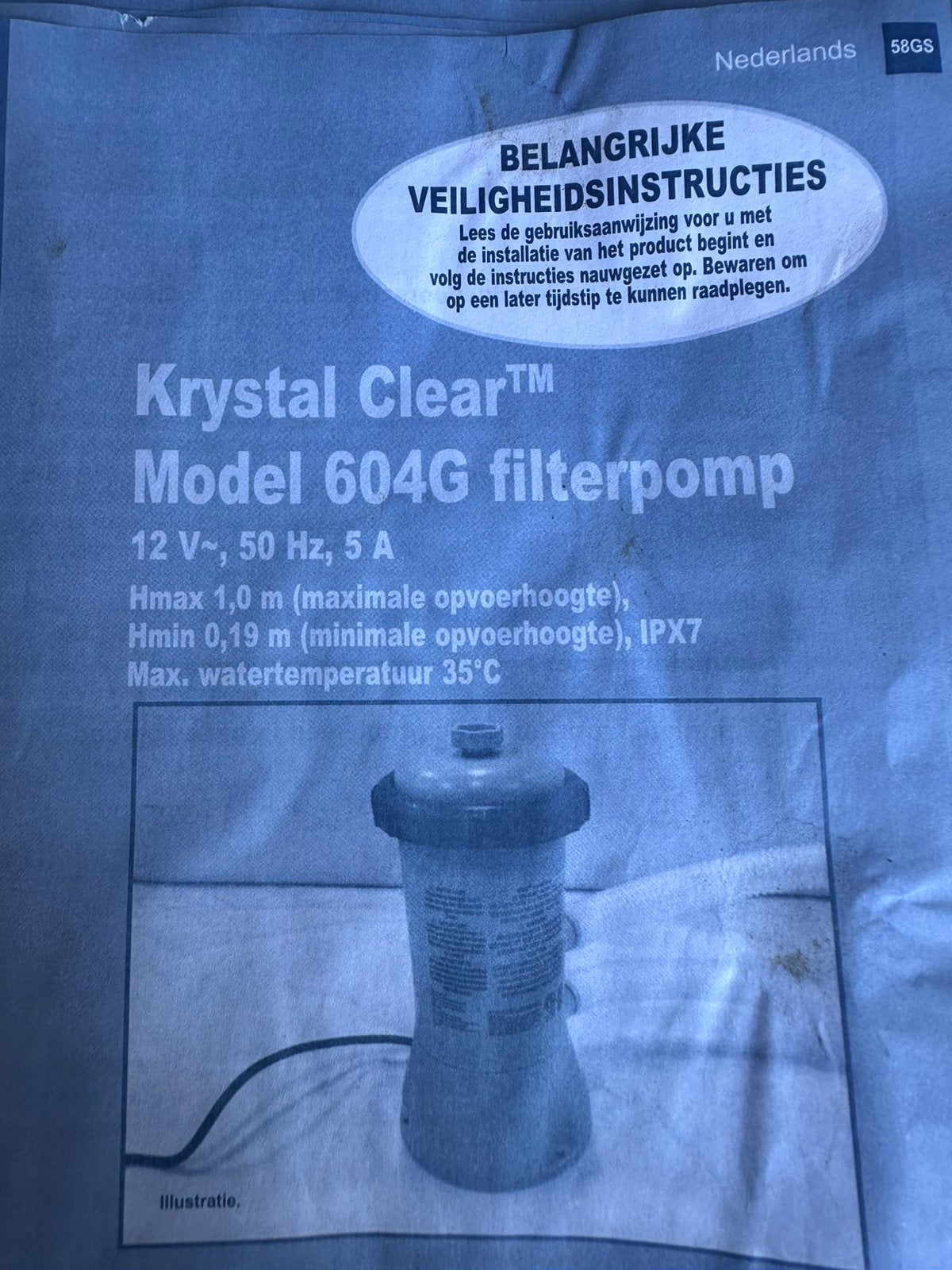 Filterpomp intex met cartouche en skimmer, Ophalen, Zo goed als nieuw, Filter