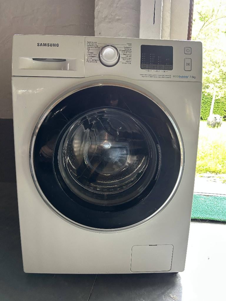 SAMSUNG 7KG EcoBubble Wasmachine met voorlader WF71F5ECW4W, Ophalen, Refurbished, Voorlader, 85 tot 90 cm