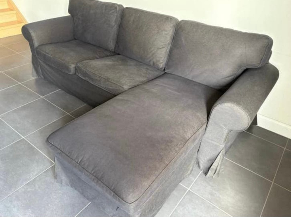 Stoffen zetel, Ophalen, Gebruikt, Minder dan 75 cm, Driepersoons