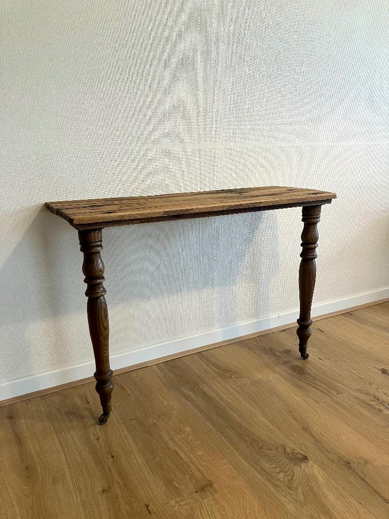 Eiken side table wand tafel, Antiek en Kunst, Ophalen