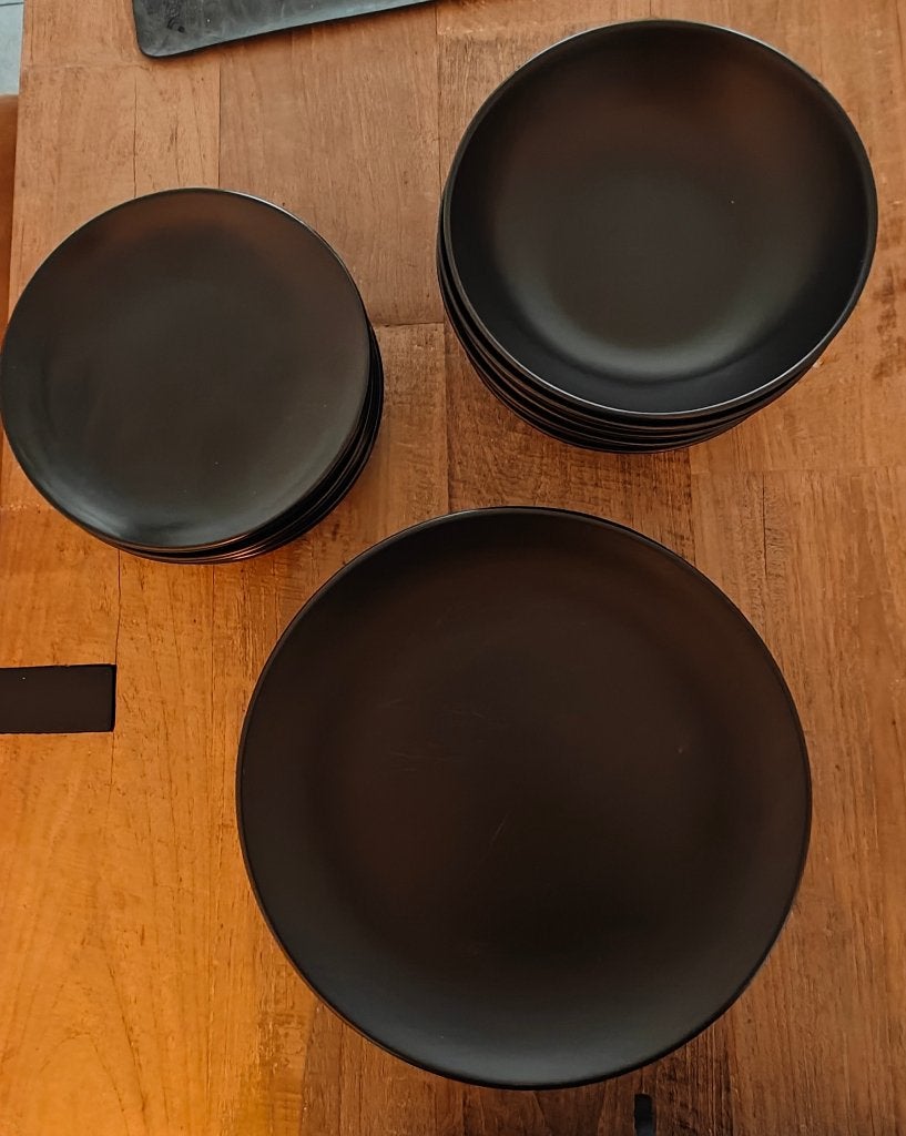 Bordenset, Huis en Inrichting, Keuken | Servies, Ophalen, Gebruikt, Overige merken, Bord(en)