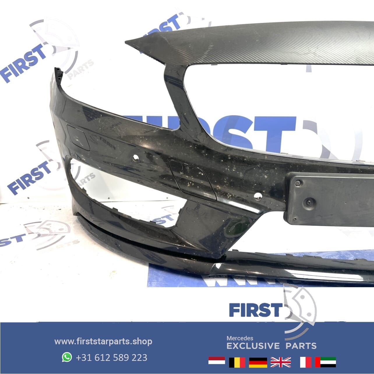 W176 AMG VOORBUMPER Mercedes A KLASSE 2013-2016 ZWART PDC/KO, Utilisé, -, Avant, -