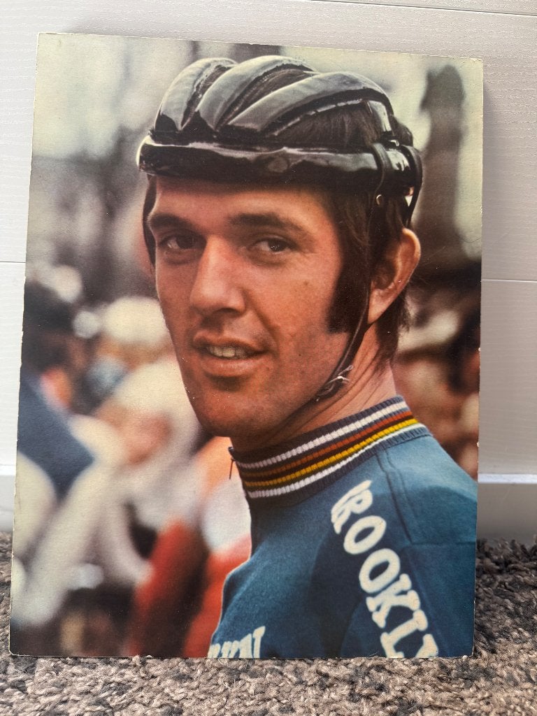 Vintage houten wandpaneel Roger De Vlaeminck, Collections, Articles de Sport & Football, Utilisé, Autres types, Enlèvement