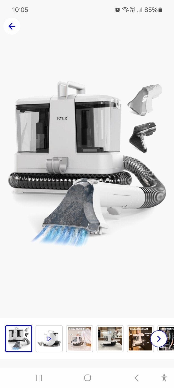 Ryer compacte tapijt en meubelreinger, Bricolage & Construction, Matériel de nettoyage, Enlèvement, Neuf, Autres types