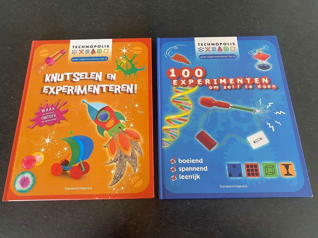 2 boeken - Technopolis - Knutselen en experimenteren, Boeken, Ophalen of Verzenden, Zo goed als nieuw, Non-fictie