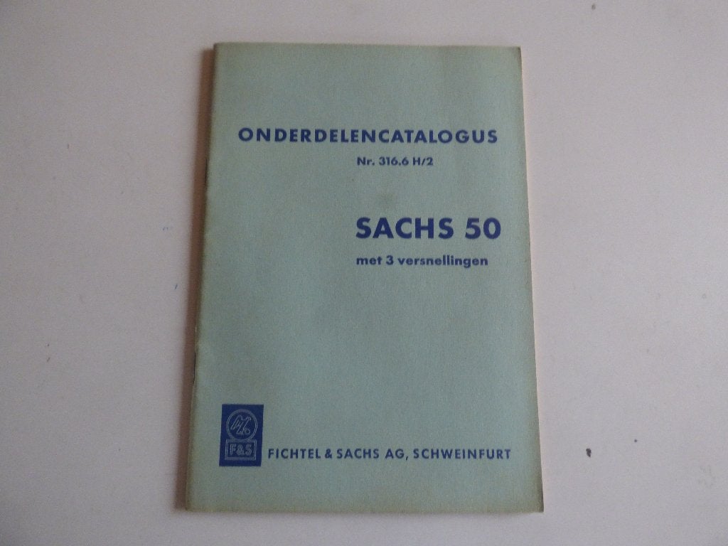 SACHS 50 3 VERSNELLINGEN ONDERDELENLIJST 316.6 H/2, Ophalen of Verzenden, Zo goed als nieuw