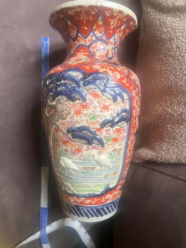 Antieke Aziatische porseleinen vaas – Imari stijl, Antiek en Kunst, Ophalen of Verzenden