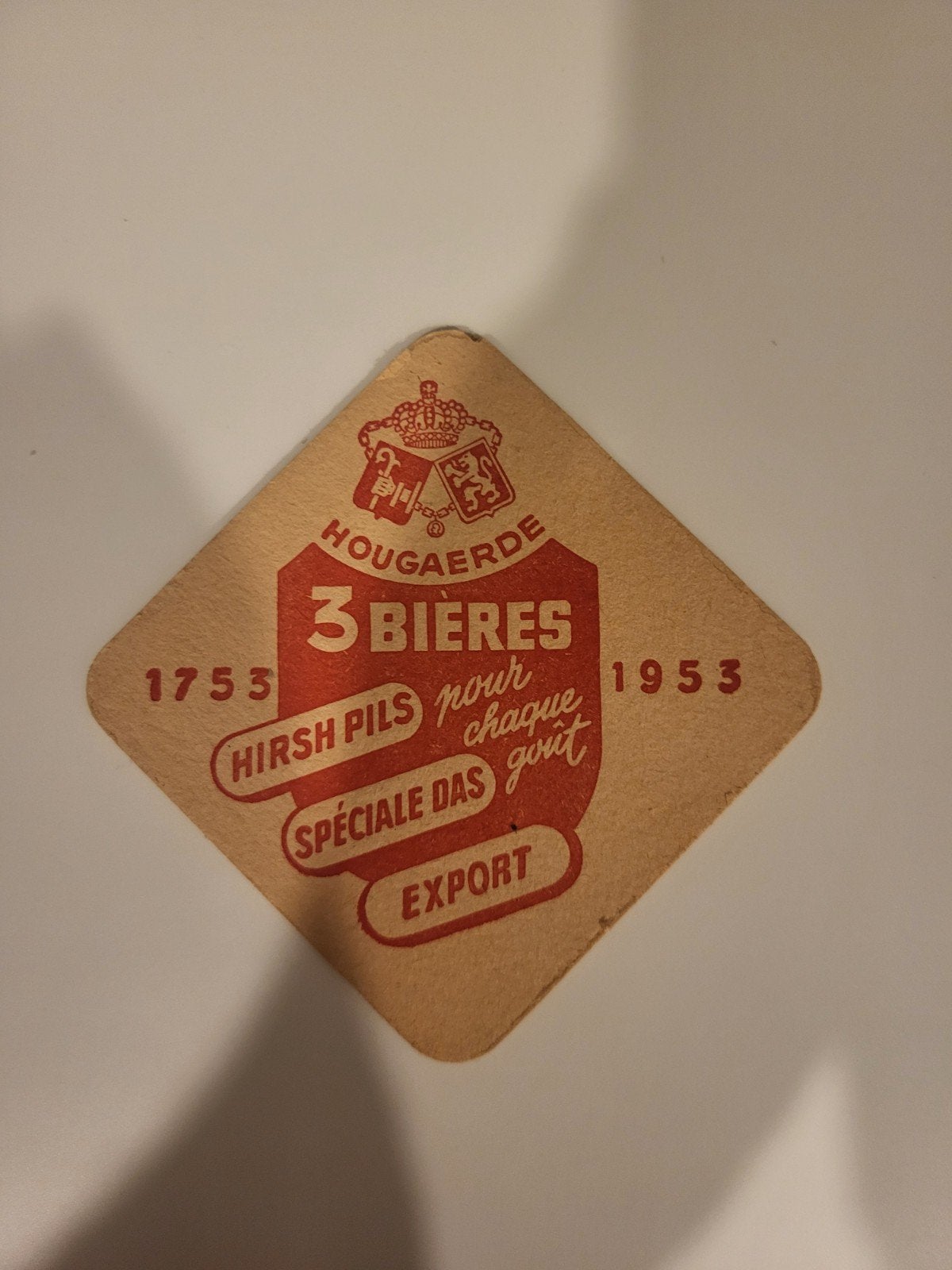oud recto verso bierviltje Hoegaerden, Ophalen of Verzenden, Gebruikt