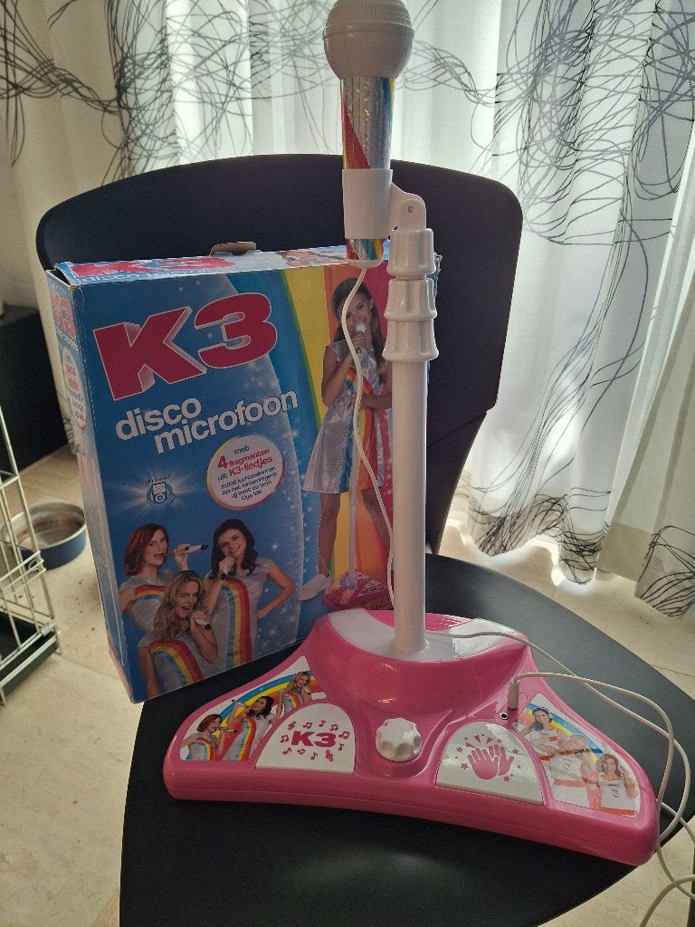 K3 disco microfoon, Kinderen en Baby's, Speelgoed | Overig, Ophalen, Zo goed als nieuw, Jongen of Meisje