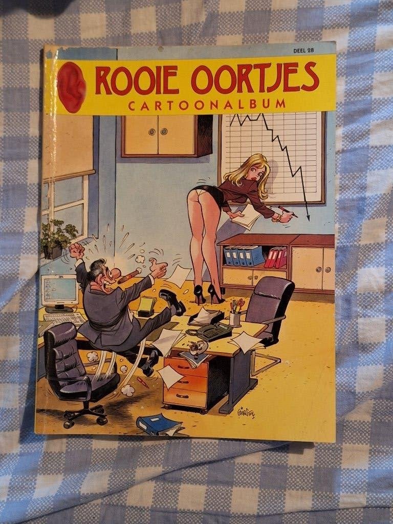 rooie oortjes cartoonalbum 28, Eén stripboek, Ophalen of Verzenden, Gelezen