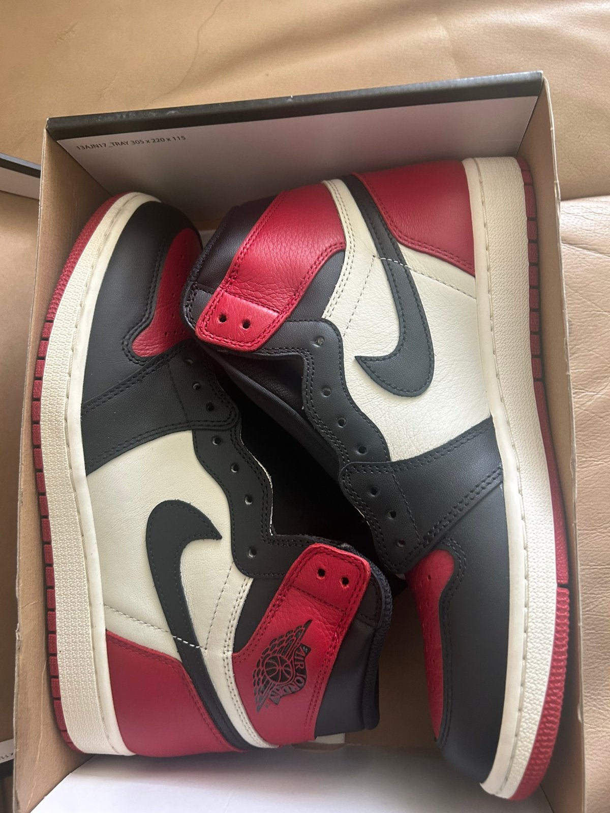 Nike Air Jordan 1 Retro High OG 'Bred Toe' Sneakers, Zwart, Nieuw, Ophalen of Verzenden, Sneakers