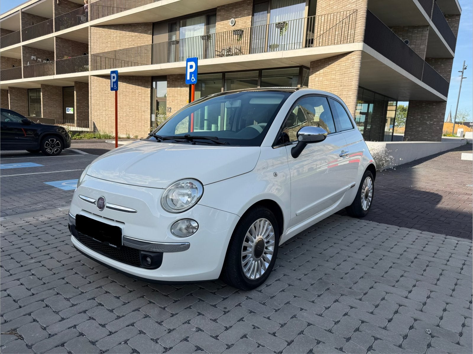 Fiat 500 1.2 benzine zeer goede staat met maar 82.000km, 4 cilinders, Wit, Particulier, 1200 cc