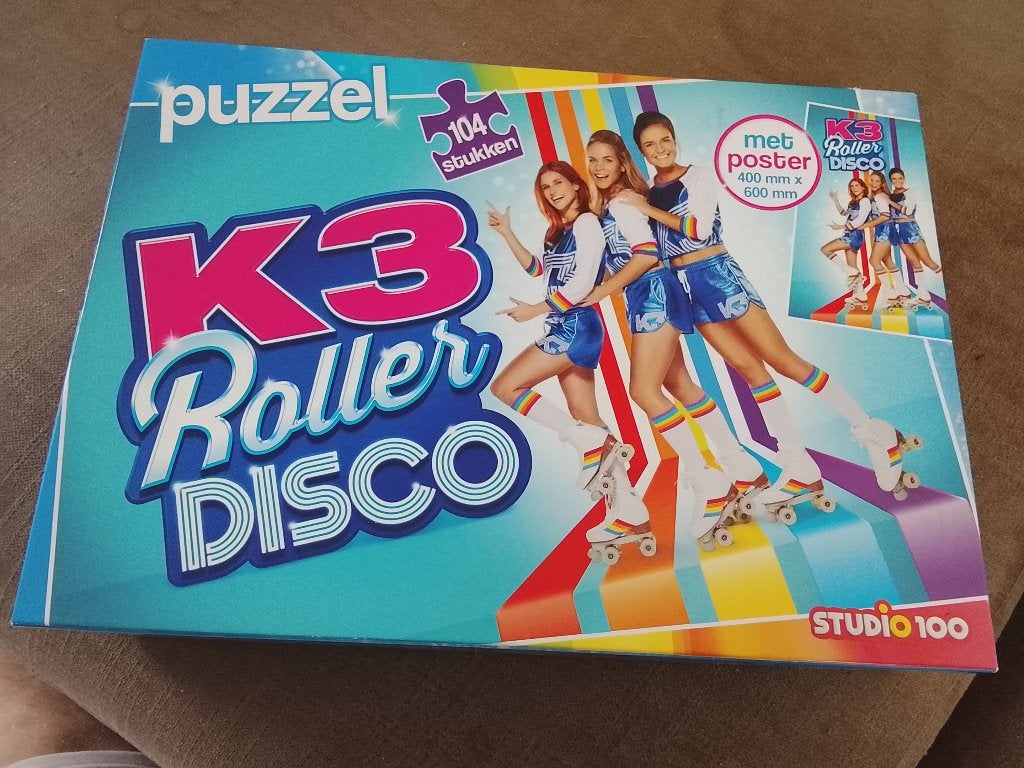 K3 puzzel 104 stukjes, Enlèvement ou Envoi, Plus de 50 pièces, Comme neuf