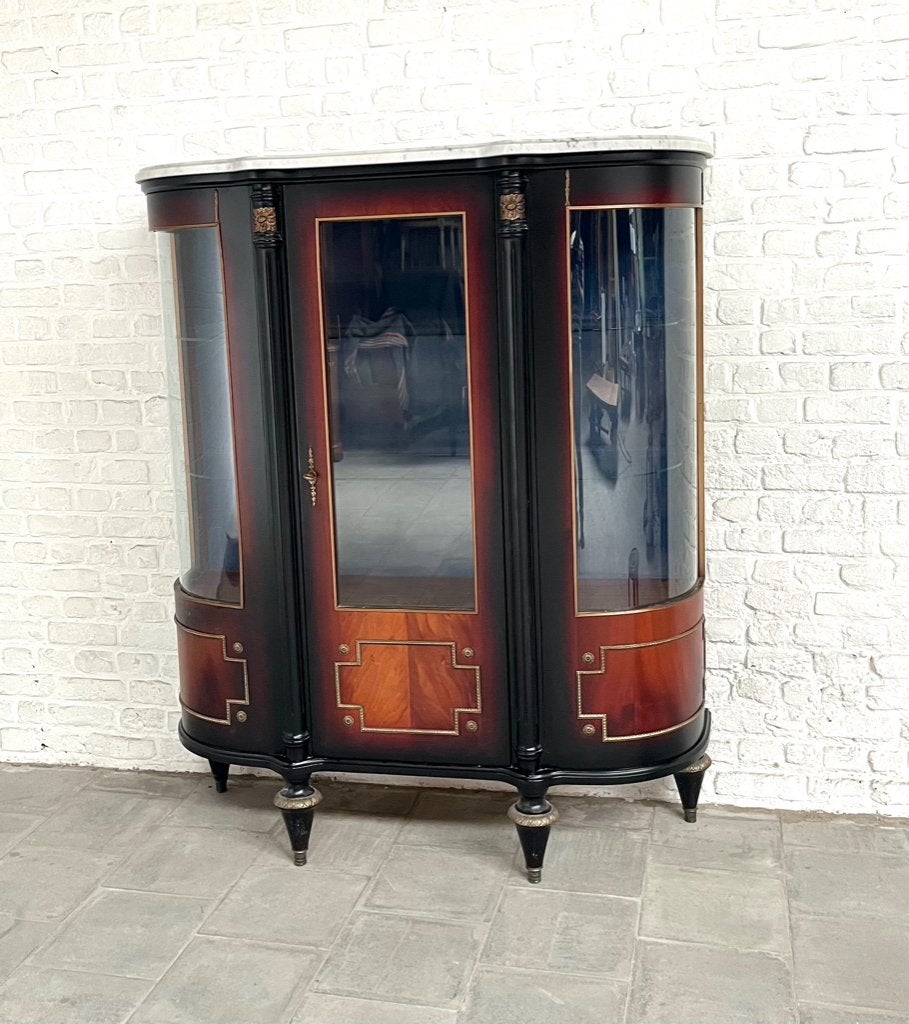 Vitrine klassiek meubel., Maison & Meubles, Armoires | Vitrines, Avec porte(s), 25 à 50 cm, 100 à 150 cm, Enlèvement