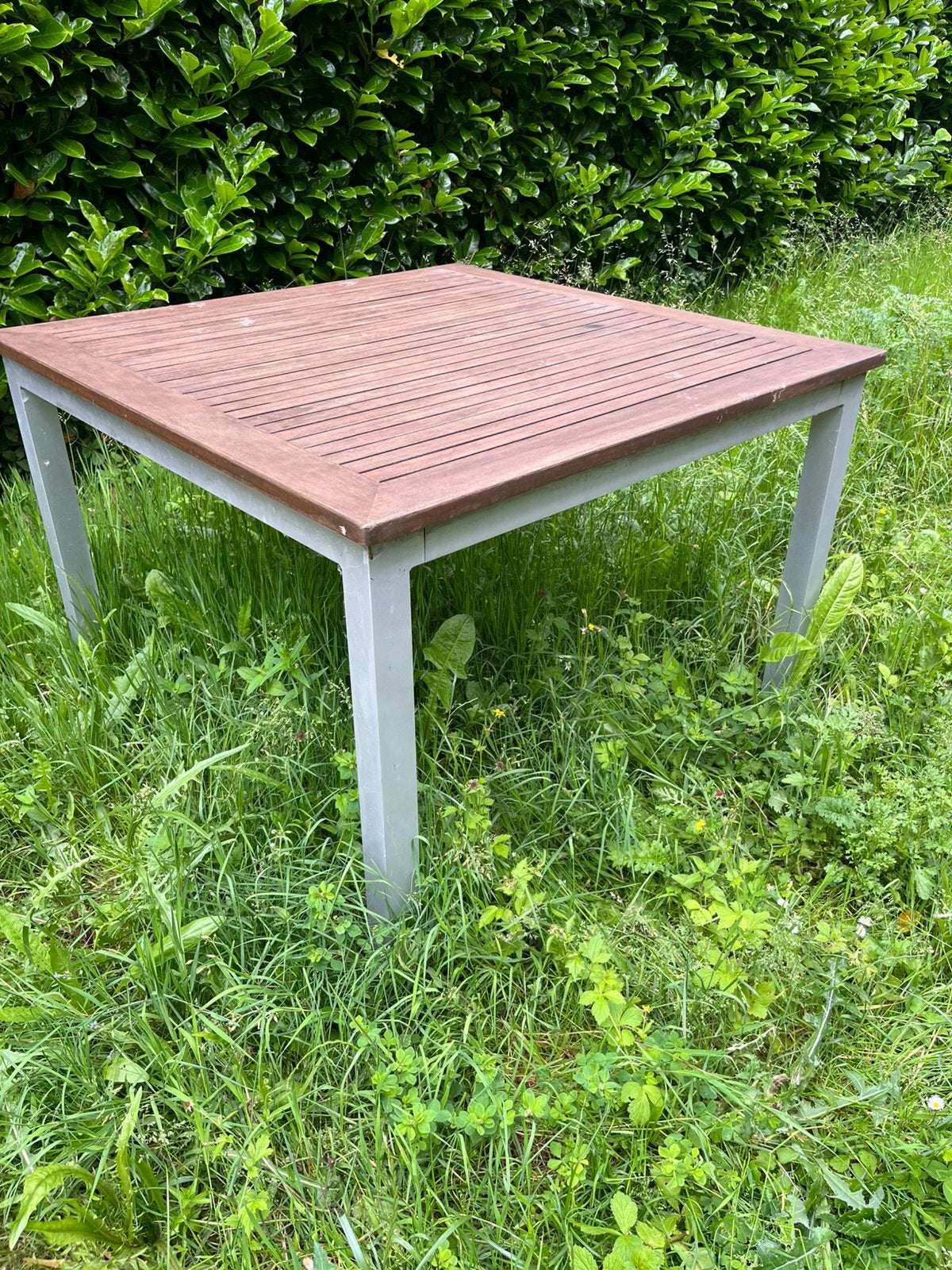 Vierkante tuintafel, Tuin en Terras, Ophalen, Gebruikt