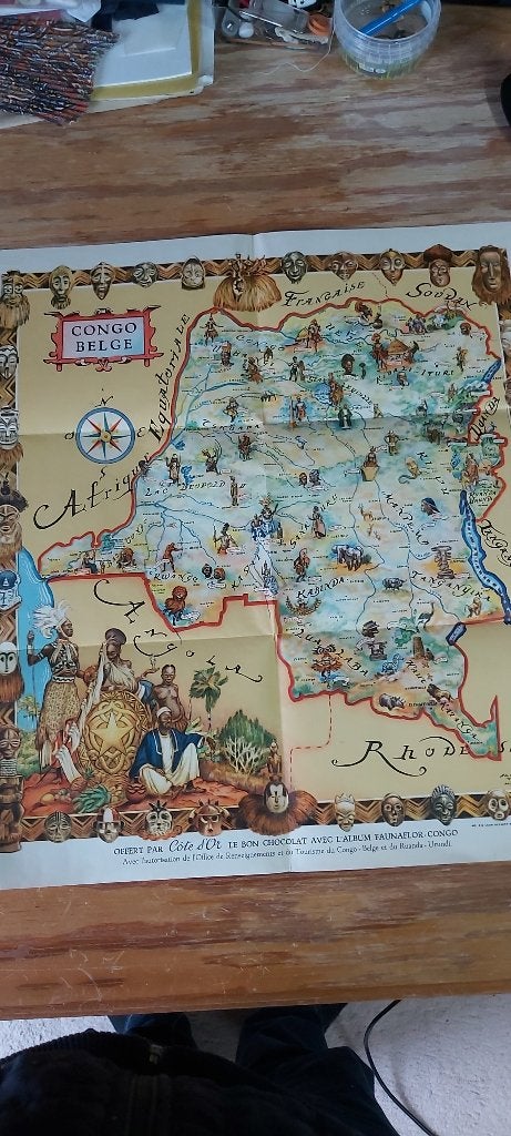 Lithographie offset de James Thirian Congo Belge, Enlèvement ou Envoi
