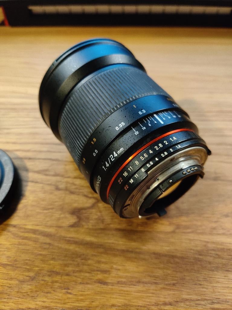 Samyang 24mm f/1.4 (Nikon F-Mount), Audio, Tv en Foto, Ophalen of Verzenden, Gebruikt, Groothoeklens