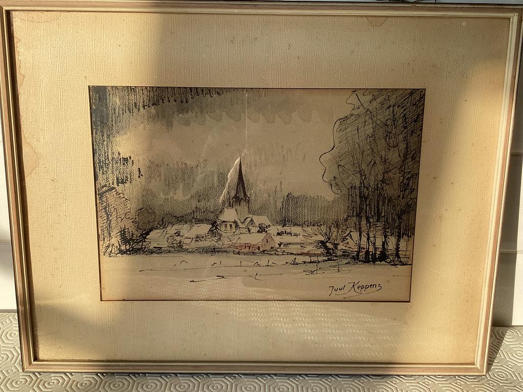 Tekening juul keppens, Antiek en Kunst, Ophalen of Verzenden