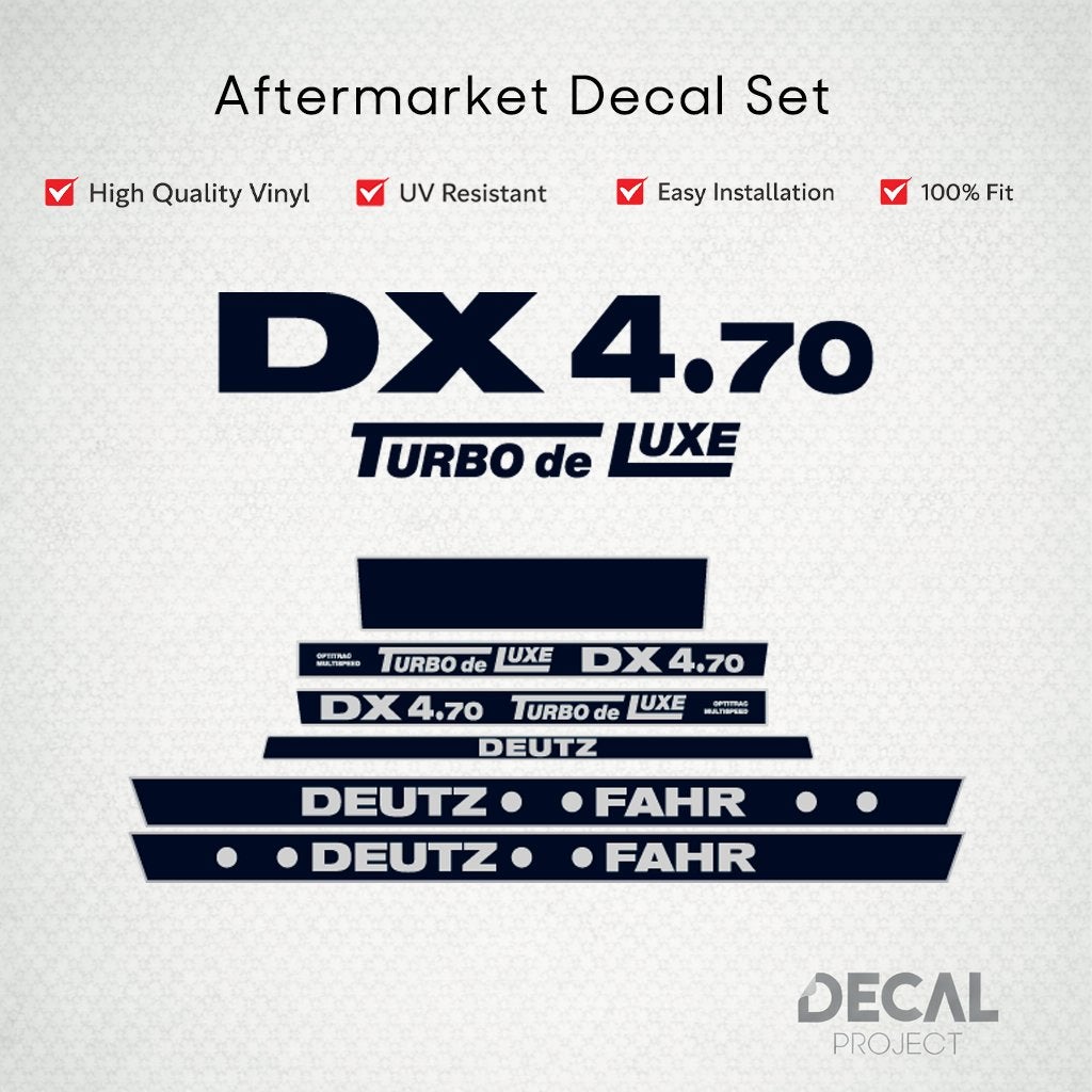 Autocollants de rechange Deutz DX 4.70 - 4.71, Envoi