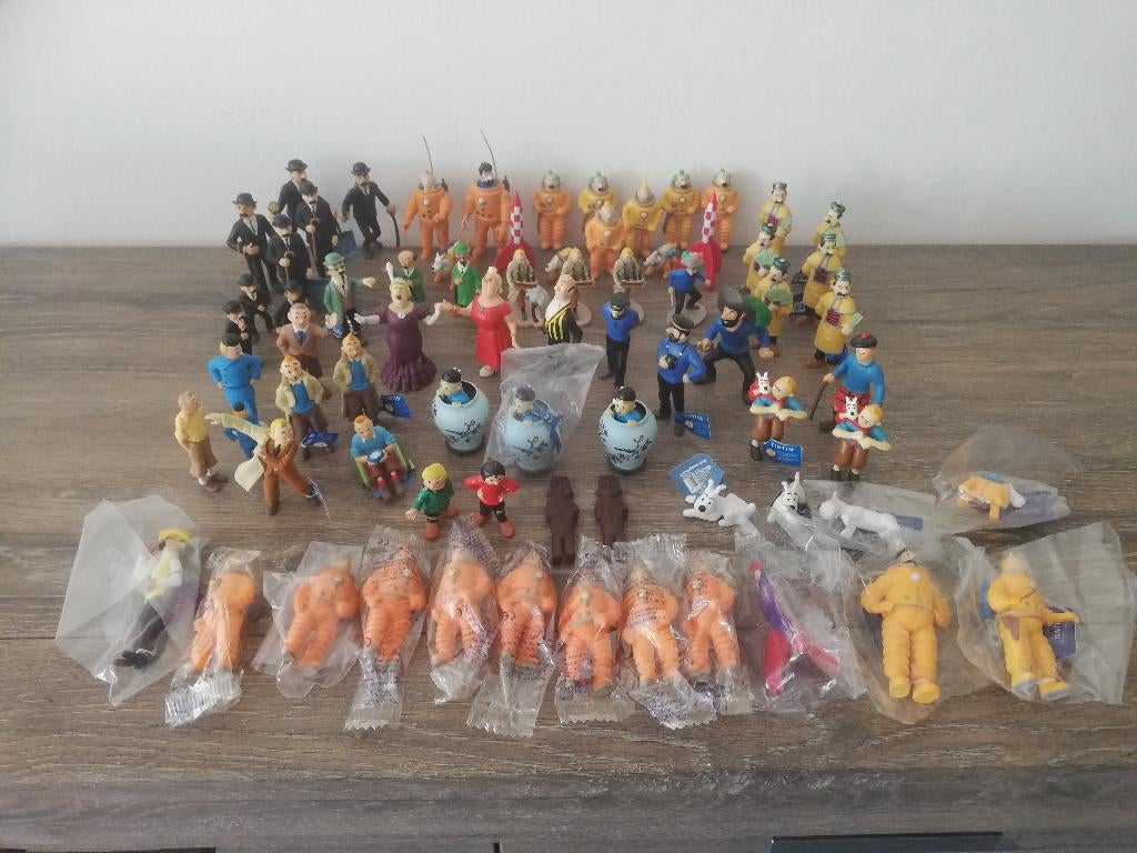 Verzameling van 74 PVC-figuren van Kuifje, Verzamelen, Ophalen of Verzenden, Kuifje