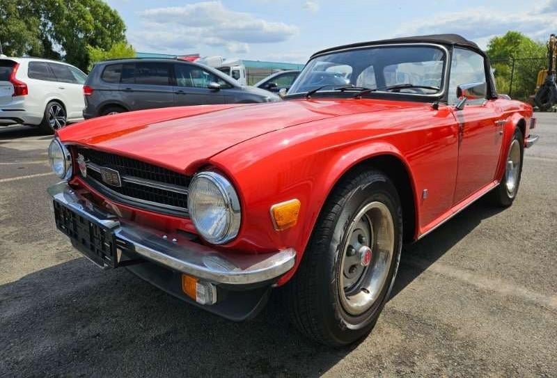 Triumph TR6 - 1974 salonconditie, Auto's, Achterwielaandrijving, Zwart, Cabriolet, Handgeschakeld