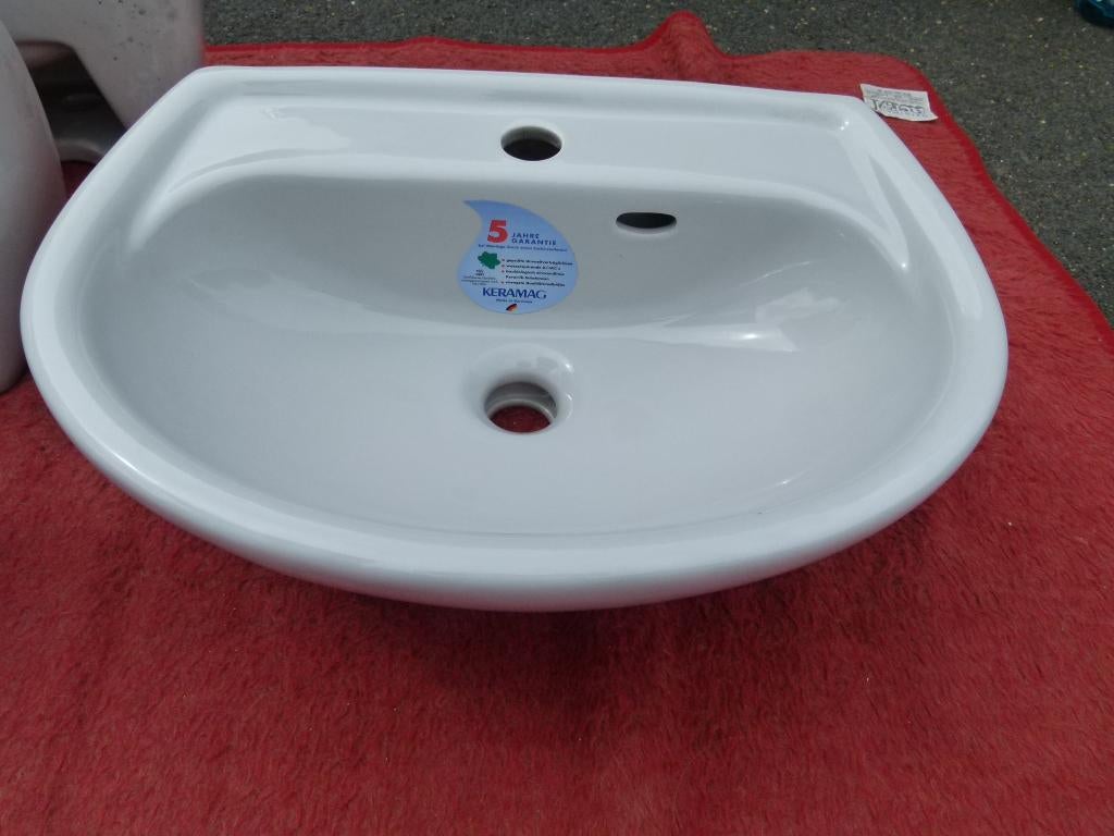 16 x vintage wastafel lavabo Keramag Manhattan stukprijs, Ophalen, Nieuw, Steen, Wastafel