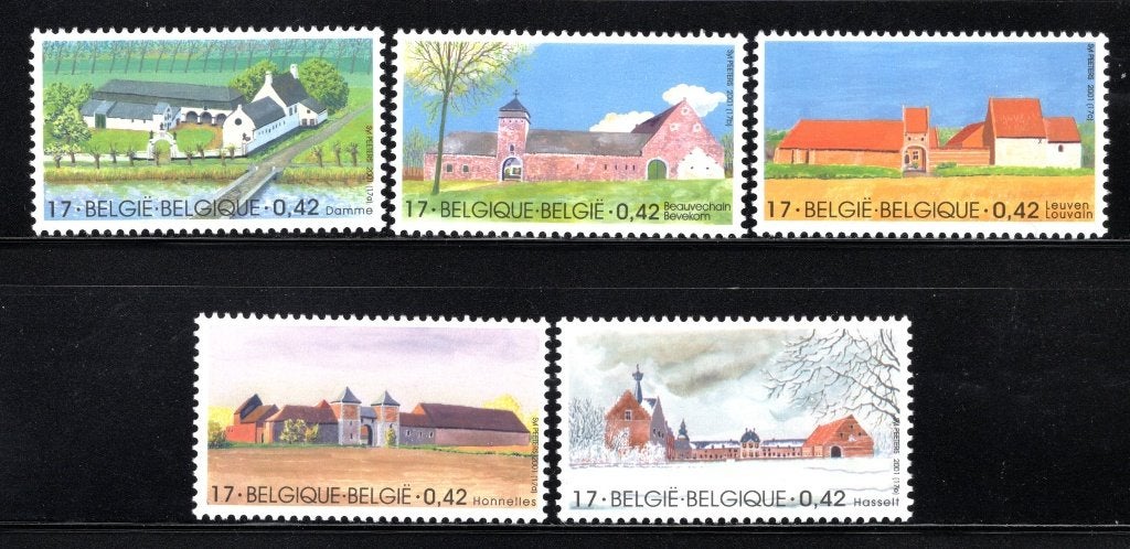 3017/3021 MNH 2001 - Belgische Boerderijen., Postzegels en Munten, Postzegels | Europa | België, Verzenden, Postfris, Postfris