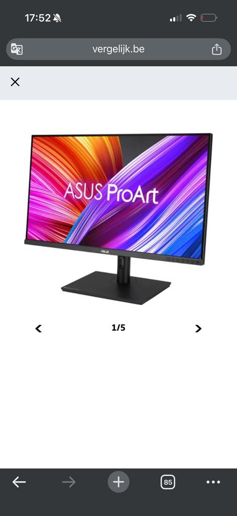 ASUS ProArt QHD monitor 32 inch, Enlèvement