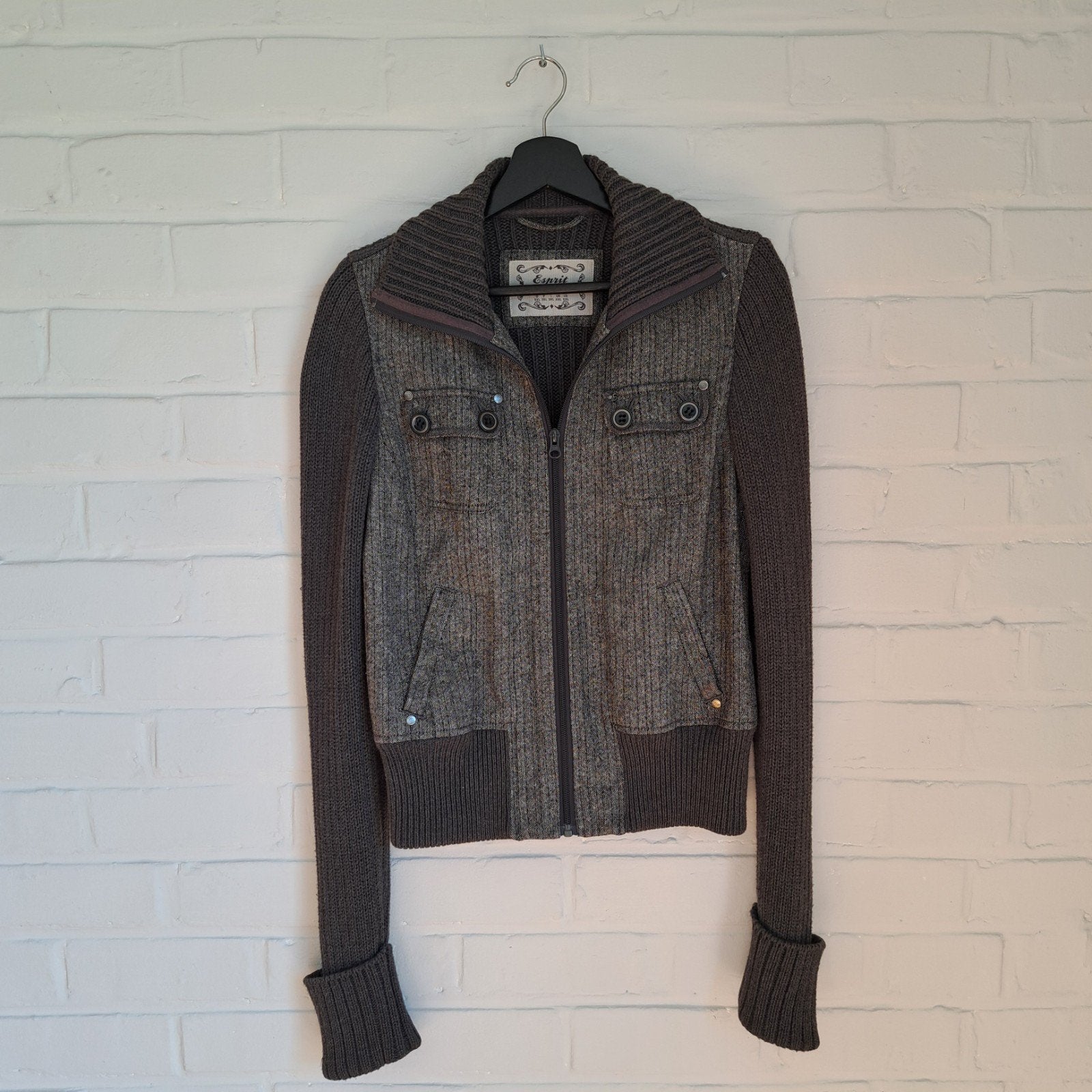 Origineel jasje van Esprit. Knit mouwen en rug. M - L, Kleding | Dames, Jassen | Zomer, Maat 38/40 (M), Ophalen of Verzenden, Zo goed als nieuw