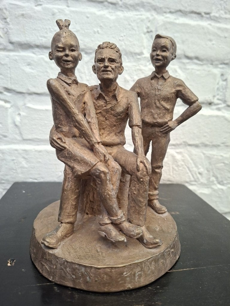 Suske en Wiske en Vandersteen ''De Ware Vrienden'' brons, Ophalen of Verzenden, Suske en Wiske, Zo goed als nieuw, Beeldje of Figuurtje