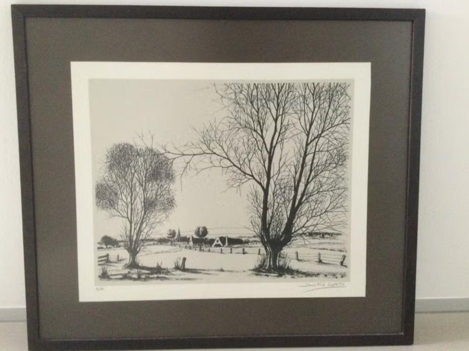 Twee genummerde litho‘s van Jos Fred Smith, Antiek en Kunst, Ingelijst, Ophalen, Landschappen, Lithografie